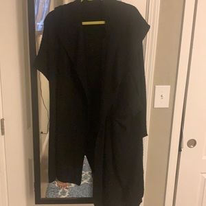 Black chic drape sweater